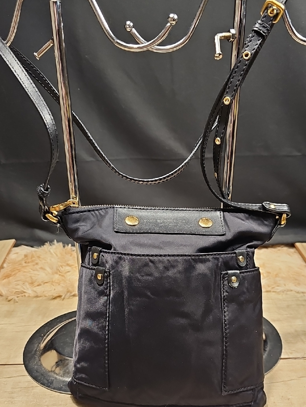 Classic Black Crossbody Shoulder Bag - Women
